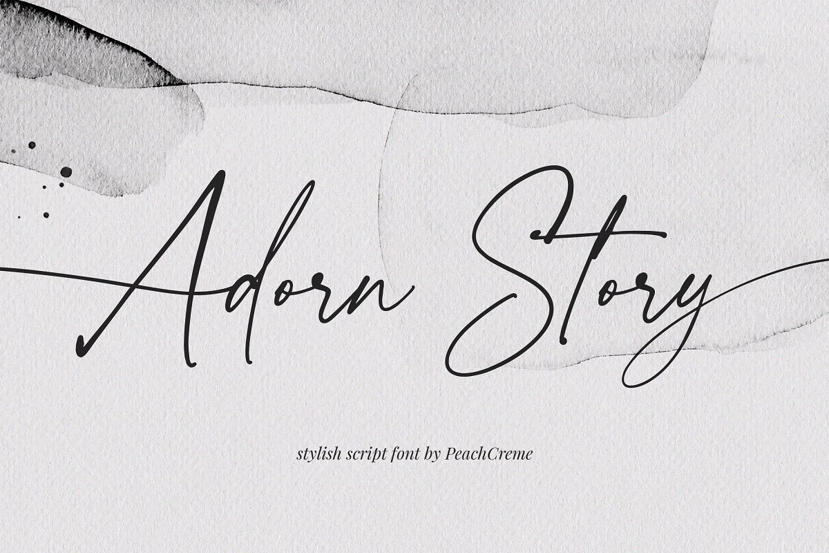 Adorn Story Script Font Free Download OpFonts