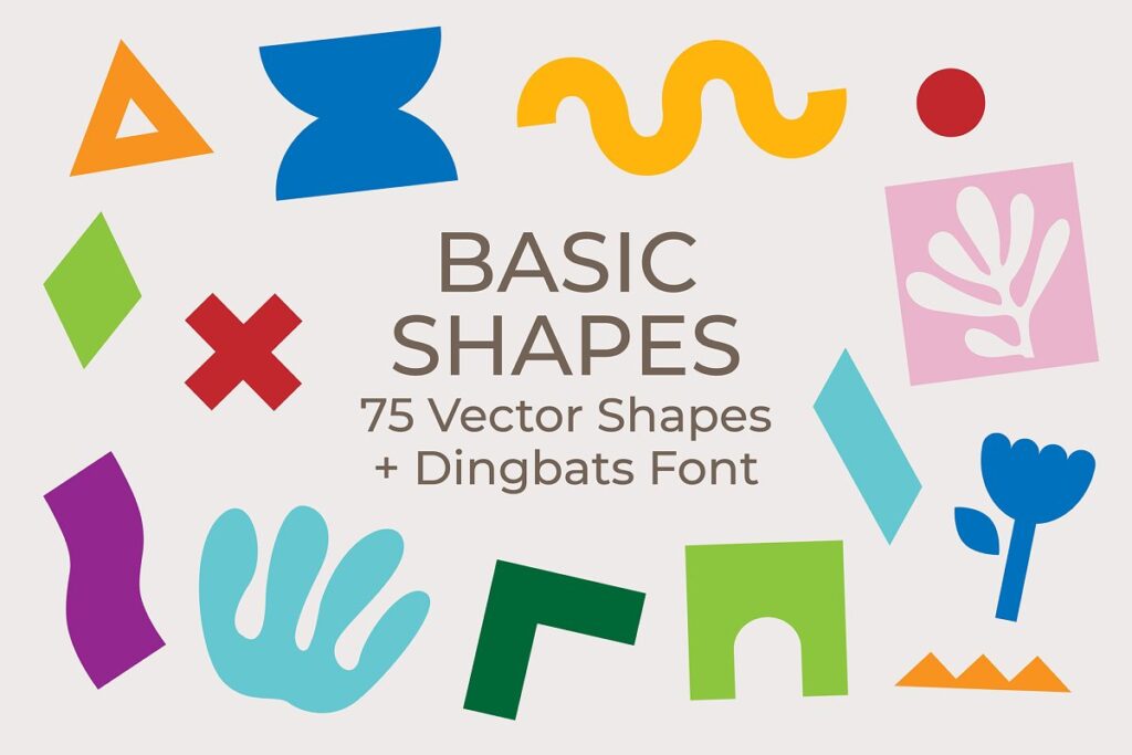 Basic Shapes Kit Dingbats Graphic Free Download