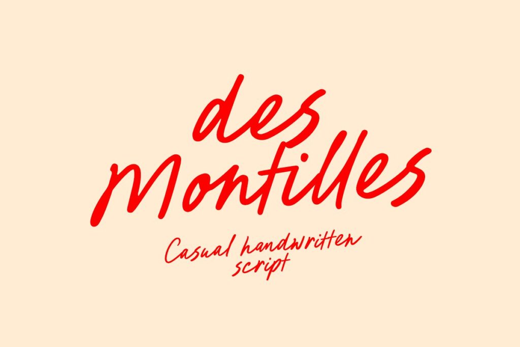 Des Montilles Handwritten Script Font Free Download