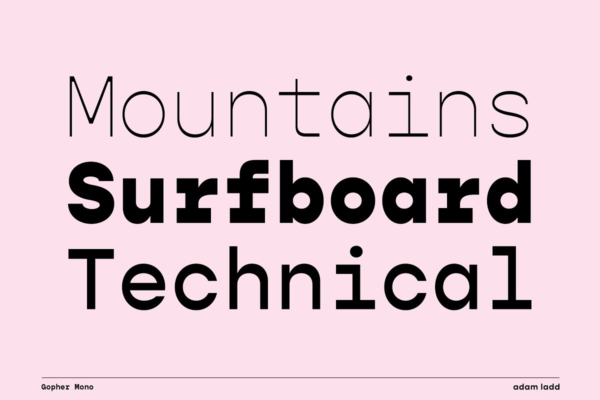 Gopher Mono Family Font Free Download OpFonts