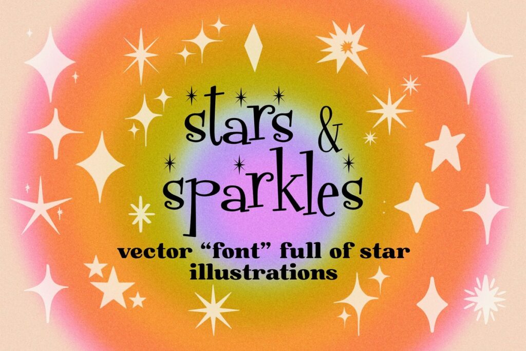 Stars and Sparkles Illustration Graphic Free Download