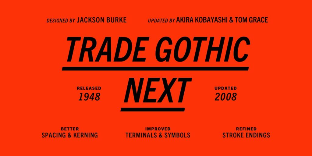 Trade Gothic Next Font Free Download